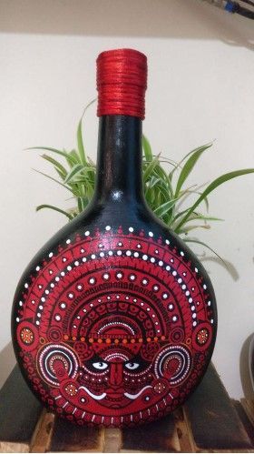 Acrylic bottle online painting designs